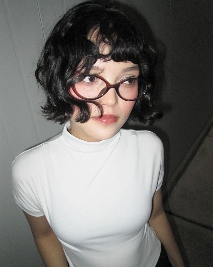 TIJN Olisa Blue Light Blocking Glasses for Women Men,Oval Glasses Frame Bluelight Glasses for Gaming/Computer/Screen