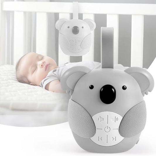 White Noise Sound Machine for Baby, Portable Travel Sleep Soother for Kids with 3 Timer Function 5 Soothing Sounds, Newborn Essentials for Crib, Ideal for Baby Registry Gift