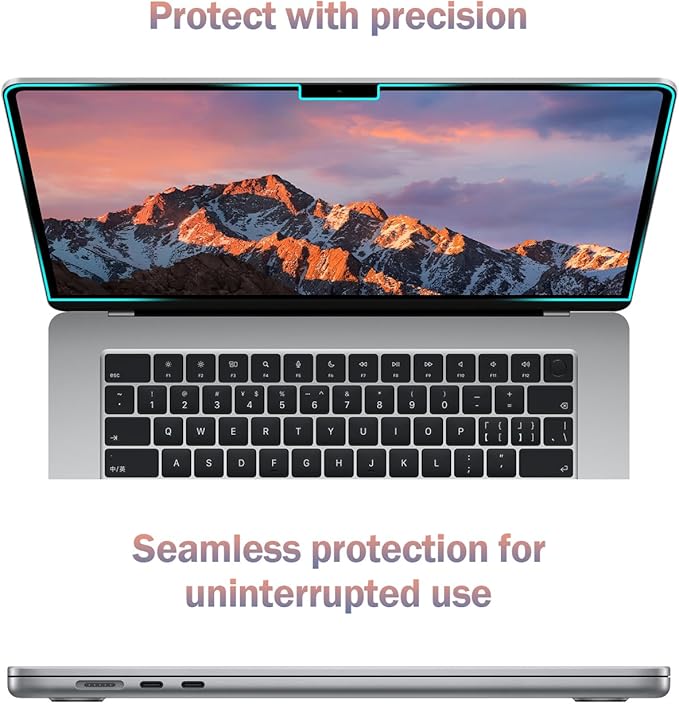 F FORITO 2-Pack Anti Blue Light Matte Laptop Screen Protector Compatible with 2016-2019 MacBook Pro 15 Model A1707 A1990, Eye Protection Anti Glare & Anti Scratch Screen Filter