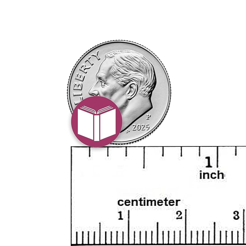 Book Icon Planner Sticker / 110 Dot Icon Vinyl (1/3”) / Club Read Reading Me Time Self Care Homework School Student/Essential Productivity Life/Bullet Bujo Journal (One Sheet, Berry)