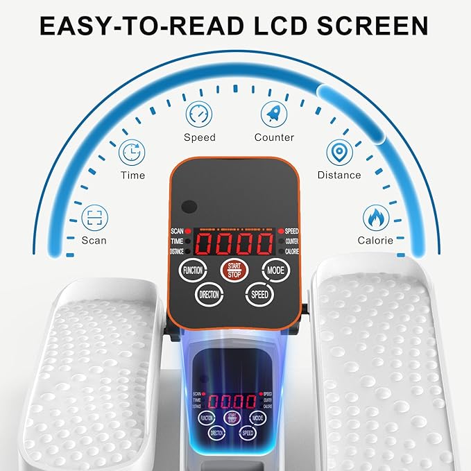 VIVURN-018 Under Desk Elliptical 5 Mode 12 Speed Low Impact Mini Electric Leg Exerciser As Seen on TV While Sitting for Seniors with Non-Slip Mat Quiet&Portable Seated Elliptical for Home and Office