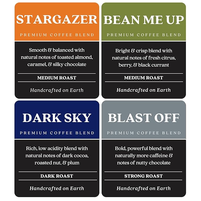 Copper Moon Single Serve Coffee Pods for Keurig K-Cup Brewers, Light, Medium & Dark Roast, Discovery Variety Pack, 80 Count