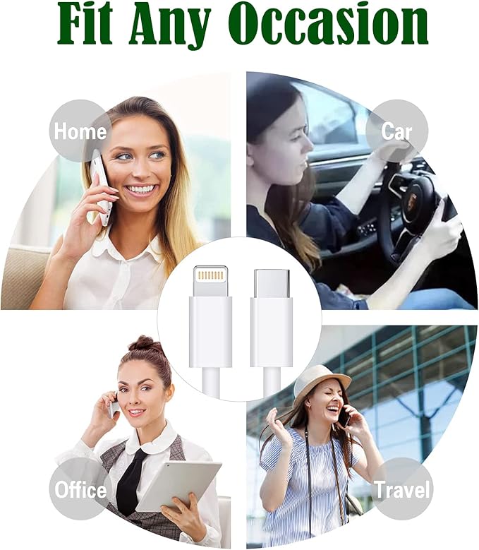 iPhone Charger [Apple MFi Certified] Apple Block USB C Fast Wall Plug with 3FT USB C to Lightning Cable for iPhone 14 Pro Max/14/14 Plus/13 Mini/12/12 Pro/11/XR/Xs Max/AirPods/iPad Air 3/Mini 4(White)