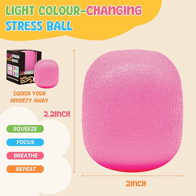 Fidget Toys Stress Balls for Kids & Adults - Changes Color in The Sun -Slow Rise Dough Ball - Fidgets for Classroom - Squishy Fidget Toys Stretchy Squeeze Stress Relief Balls for Anxiety (Dough Blue)