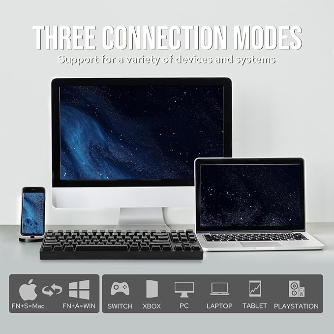 EPOMAKER P87 TKL Aluminum Wireless Gaming Keyboard, QMK/VIA Programmable, 87% Bluetooth/2.4Ghz/USB-C, with CNC Metal Knob and RGB Backlight (Black, Zebra Switch)