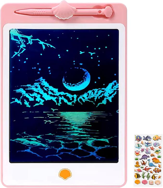 LCD Writing Tablet Doodle Board, 10 Inch Portable Drawing Board for Kids Reusable Writing Pad for Toddlers Educational Learning Toys Gifts for 3 4 5 6 7 8 Years Old Girls Boys (Pink, 10 inch)