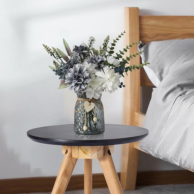 Leftover Fake Flowers in Vase,Faux Flowers in Vase,Table Centerpieces for Dining Room,Flower Centerpieces for Tables,Artificial Flowers,Kitchen Decor,Coffee Table Decor