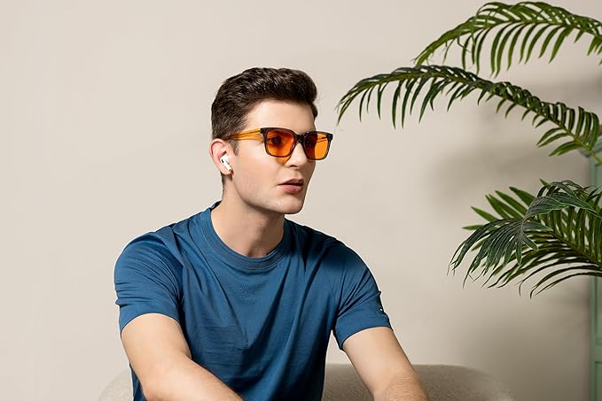 99.9% Blue Light Blocking Glasses for Men Women Anti-Fatigue Computer Gaming Glasses Stop Eyestrain Headaches