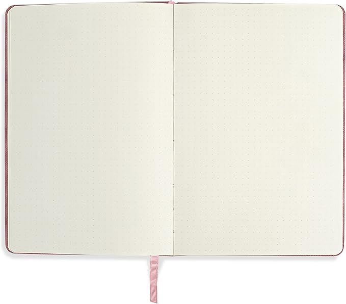 Hardcover Dotted Journal with Thick 100 gsm Paper A5 size (8.3 inches x 5.4 inches) - Daily Writing Notebook for Travel, School and Office Use - Diary Journal for Women and Men - Red