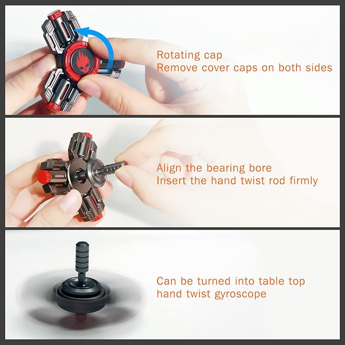 INNOPLUS Fidget Spinners, Fidget Spinner Gifts for Adults Kids, Finger Hand Spinner, Metal Fidget Spinner, Fidget Toys, Fidgets for Kids, Stress Anxiety ADHD Relief Figets Toy, Luminous Night Effects