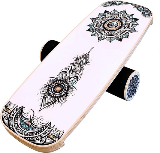 Kiin Balance Board Trainer, adjustable stoppers – Indo Board, Balancing Board for Surfing, Core Training, Wobble Board for Skateboarding, Surfing, Skating, Yoga and Fitness.