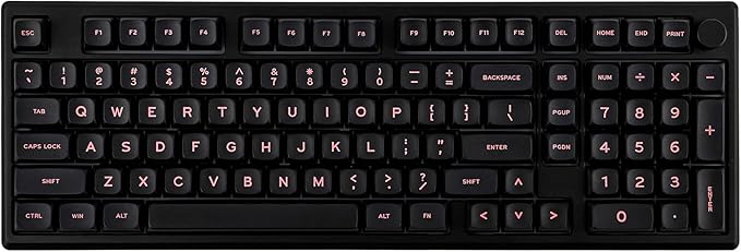 EPOMAKER Galaxy100 QMK/VIA Wireless Gaming Keyboard, Aluminum Shell, Bluetooth/2.4Ghz/USB-C, Pre-Lubed Hot-Swappable Linear Switches, NKRO, RGB Backlit (Black, Wisteria Linear Switch)