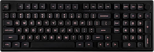 EPOMAKER Galaxy100 QMK/VIA Wireless Gaming Keyboard, Aluminum Shell, Bluetooth/2.4Ghz/USB-C, Pre-Lubed Hot-Swappable Linear Switches, NKRO, RGB Backlit (Black, Wisteria Linear Switch)