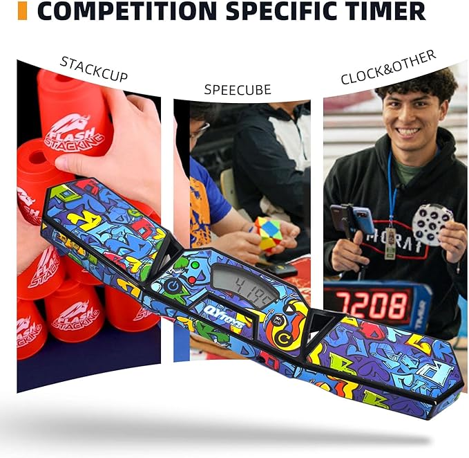 Professional Speed Cube Timer,Touch Control Timer with Display,Cube Race Stack Competition a Great Gift for Boys and Girls