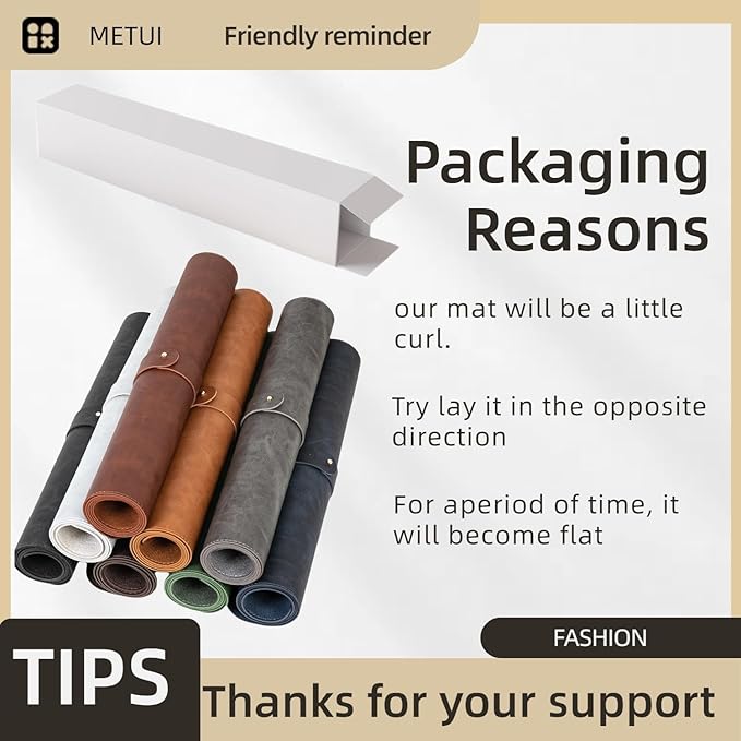 Leather Desk pad for Computer and laptops, Ideal for Gaming and Office use, Large Mouse pad and Keyboard mat,Desk mat for Man. A complimentary Wrist pad and Phone Stand.(Gray-White, 15.7"x 31.5")