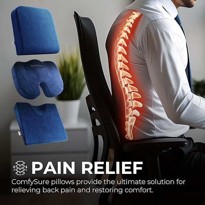 Extra Large Wheelchair Seat Cushion - Firm Memory Foam Chair Pad for Wheelchair, Recliner, Office, Car & Bariatric Overweight Users 19”x17”x3”