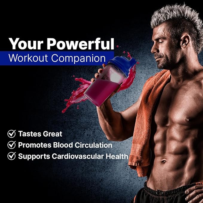 L-ARGININE PRO | 5,500mg L-Arginine Plus L-Citrulline 1,100mg Grape Powder Drink Mix Supplement for Increased Nitric Oxide Production