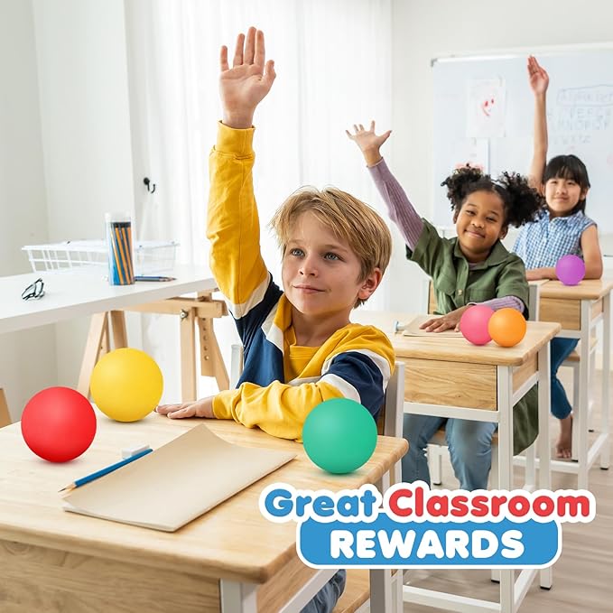 Slow Rising Stress Ball Bulk 32 Packs, Stretchy Squishy Balls for Anxiety Relief, Fidgets Classroom Supplies for Student Teacher, Hand Therapy Toys for Kids and Adults