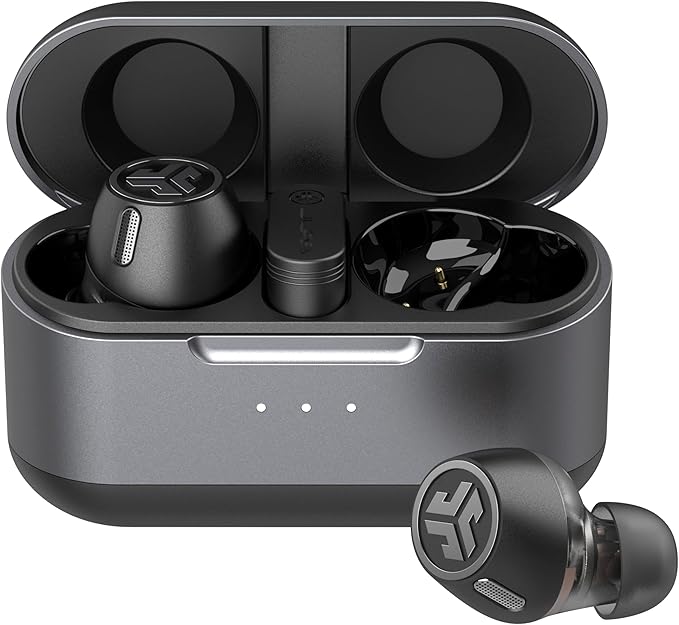 JLab Epic Lab Edition True Wireless Earbuds, Hybrid Dual Drivers, Spatial Audio, Multipoint BT, Wireless or USB-C Charging, Wear Detect Auto Play/Pause, Google Fast Pair