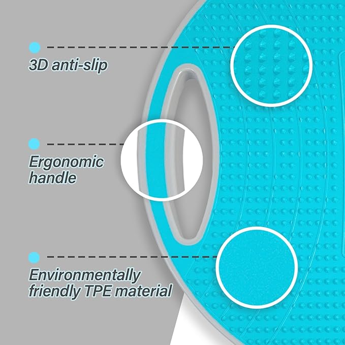 Upgraded Wobble Balance Board for Physical Therapy, Standing Desk & Gym 16 1/3" | Core Trainer with Non-slip Surface | Stability Board for Workout Balance Training | Slackboard | Wobble Board