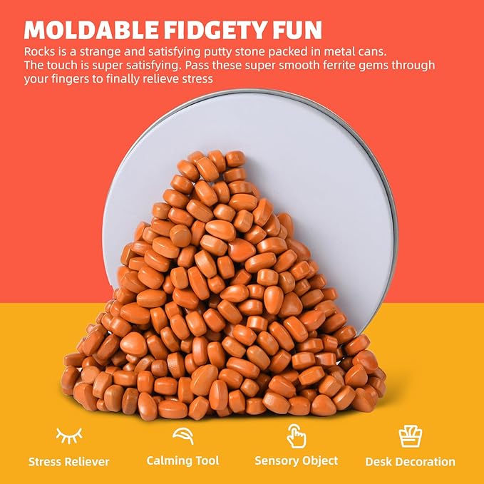 Fidget Toys Adults,Sensory Stones,300+ Smooth Ferrite Rocks,Executive Desk Toy|Stress Relief Sensory Toy|Fidgets Toys|Adults Gifts, Holiday Stocking Stuffer