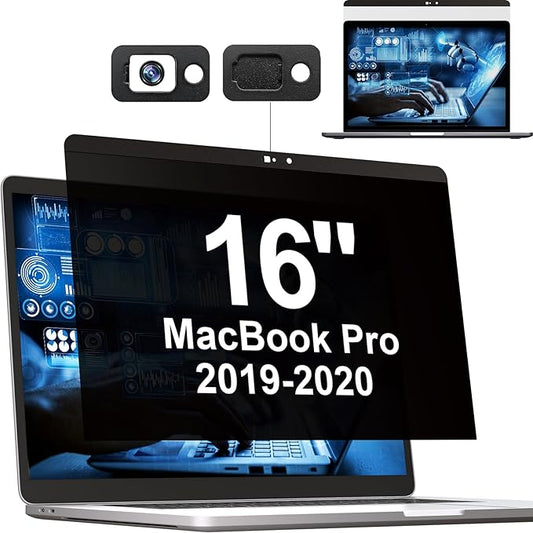 Mamol Privacy Screen MacBook Pro 16 Inch 2019 (A2141), Magnetic Removable Anti Glare Blue Light Filter Privacy Screen Protector with Webcam Cover for 16'' Apple Mac Laptop