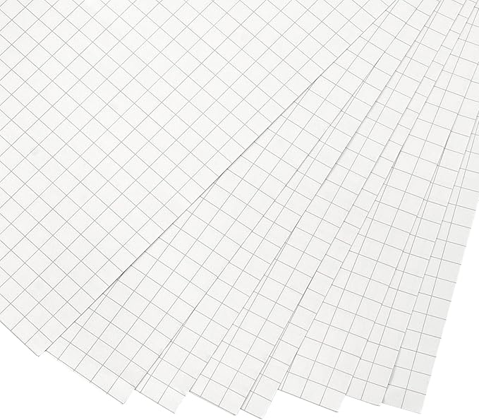 JAPCHET 800 Sheets A5 Grid Refill Paper Graph Paper Squared Grid Planner Insert 6 Hole Punched for 5.6 x 8.3 Inch Notebook, 100 Gsm