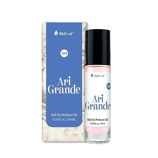 Well's Oil Roll-On Perfume Oil (Ari Grande) | Fruity, Floral & Amber Notes | Long-Lasting | Paraben-Free | 0.33 Fl Oz / 10 ml