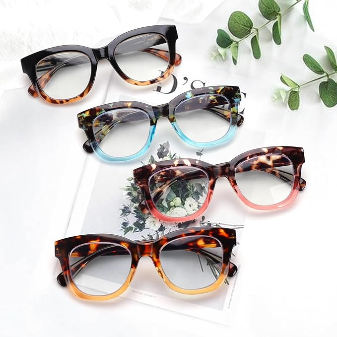 Progressive Multifocus Reading Glasses for Women Men Blue Light Blocking Computer No Line Multifocal Readers