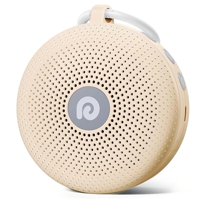 Dreamegg White Noise Machine - Portable Sound Machine for Baby Adult, Features Powerful Battery, 21 Soothing Sound, Noise Canceling for Office,Sound Therapy for Home,Travel, Registry Gift, Light Khaki