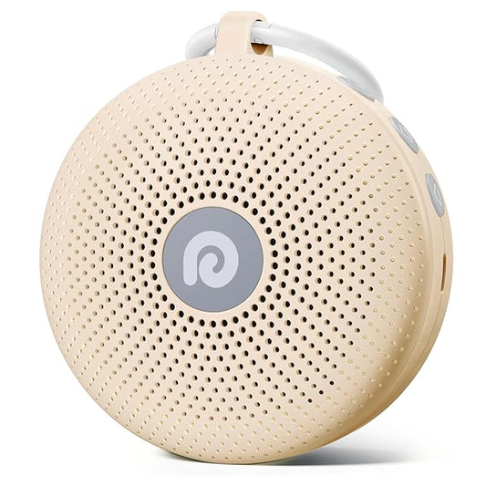 Dreamegg White Noise Machine - Portable Sound Machine for Baby Adult, Features Powerful Battery, 21 Soothing Sound, Noise Canceling for Office,Sound Therapy for Home,Travel, Registry Gift, Light Khaki