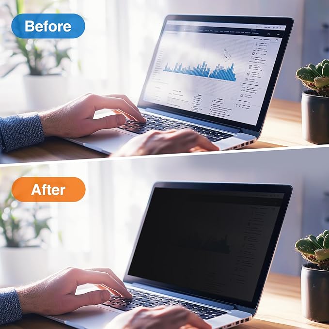 Strong Magnetic Privacy Screen for Macbook Pro 14 Inch 2021-2024 M1/M2/M3/M4/Pro/Max, Removable Screen Protector Mac Pro Eye Protect Anti-Blue Light Anti-Scratch Laptop Screen Filter Shield Anti-glare