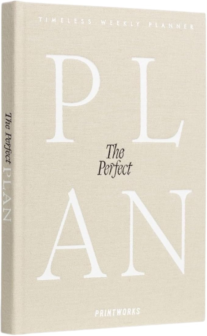 Weekly Planner, Beige – 6x9 Inch, 104 Pages - Undated Minimalist Agenda & To Do Organizer with Cloth Cover