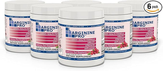 L-ARGININE PRO | 5,500mg L-Arginine Plus L-Citrulline 1,100mg Raspberry Powder Drink Mix Supplement for Increased Nitric Oxide Production