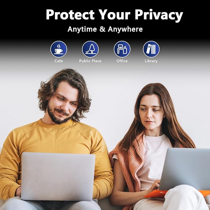 Magnetic Macbook Pro 14 Inch Privacy Screen(2021-2024, M1, M2, M3, M4), Removable Anti Glare Blue Light Macbook Pro Screen Protector, 360° Anti Spy and Easy Install Shield