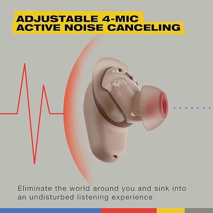 Skullcandy Method 360 ANC Wireless Earbuds, Sound by Bose, Bluetooth Headphones, Premium Noise Cancelling, Up to 40 Hrs Battery, Sweat and Water Resistant, Microphone for iPhone Android - Primer