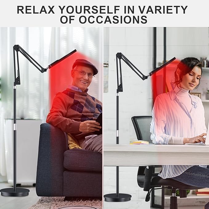Red Light Therapy for Body, 660nm&850nm&940nm Infrared Light Therapy with Timer, 150LEDS Infrared Red Light Therapy Lamp for Home/Office Use