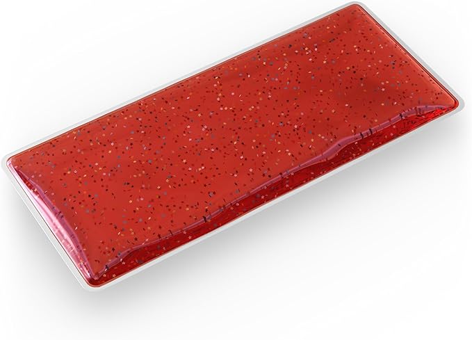 Skil-Care Weighted Rectangular Lap Pad, Red, 3 Lbs, 7" x 16"- Vinyl Covered, Heat Sealed, Calms and Stimulates, Easy to Clean, 914505