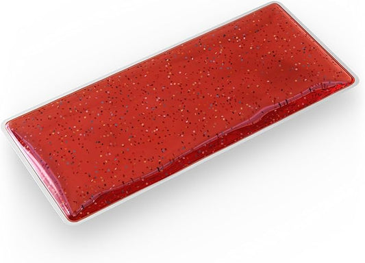 Skil-Care Weighted Rectangular Lap Pad, Red, 3 Lbs, 7" x 16"- Vinyl Covered, Heat Sealed, Calms and Stimulates, Easy to Clean, 914505