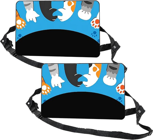 Airplane Footrest Adjustable Feet Rest for Plane Easy to Use Foot Hammock Airplane Travel Essentials Portable Light Leg Hammock for Plane Travel Accessories for Adult (Cat Paw, 4 Pack)