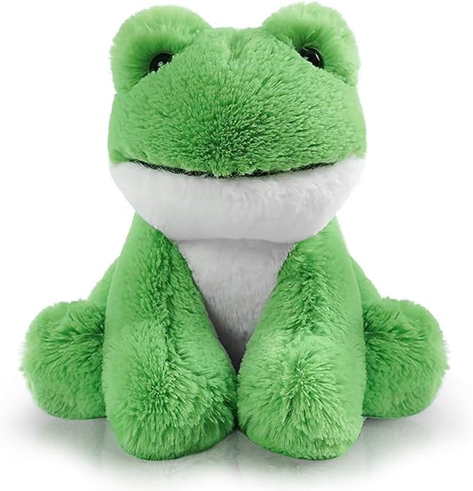 Plush Frog Sitting Toys Stuffed Animal, Realistic Frog Stuffed Animal Plush Toy Filled in Limbs 8.5 Inch Soft Huggable Gifts for Kids with Stuffed Animals Birthday Gift for Girls Boys