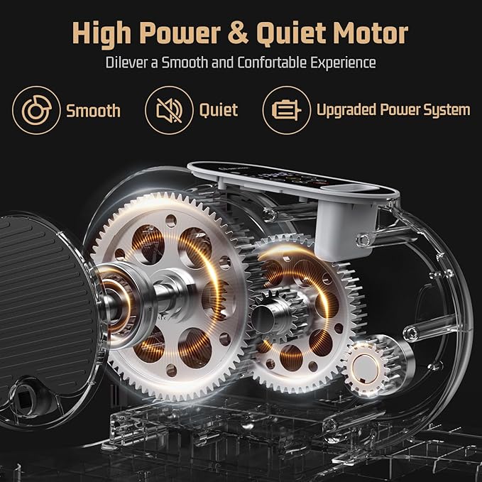 ANCHEER Under Desk Elliptical Machine, Electric Seated Pedal Exerciser Machine with 12 Adjustable Speed, Quiet & Portable, LCD Display Monitor, Remote Control, Leg Exerciser for Home Office