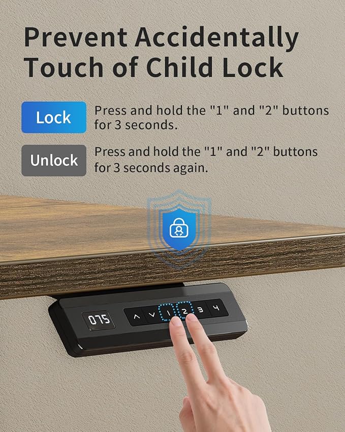 FEZIBO Standing Desk with Keyboard Tray, 55 x 24 Inch Adjustable Height Sit Stand Desk with Memory Presets for Home Office, Ergonomic Computer Workstation, Rustic Brown