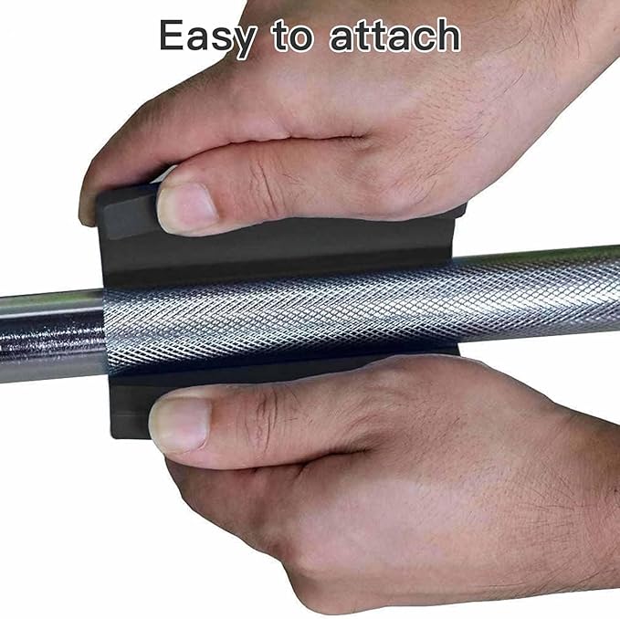 Thick Dumbbell & Barbell Grips for Weightlifting - High-Density Silicone Rubber, Non-Slip Gym Grips for Muscle Growth, Hand Stress Relief, Arm Blaster Adapter (1 Pair)