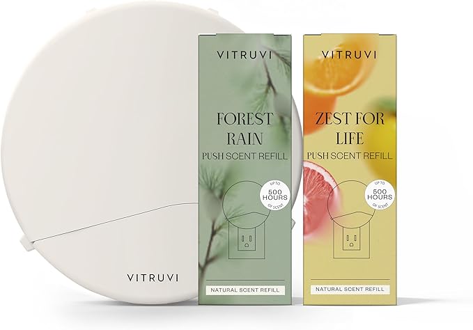 Vitruvi Push Plug-in Wall Diffuser – Starter Kits (Push Plug-in + 2 Scents)