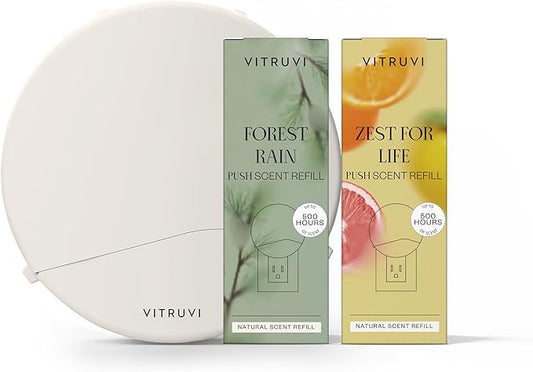 Vitruvi Push Plug-in Wall Diffuser – Starter Kits (Push Plug-in + 2 Scents)