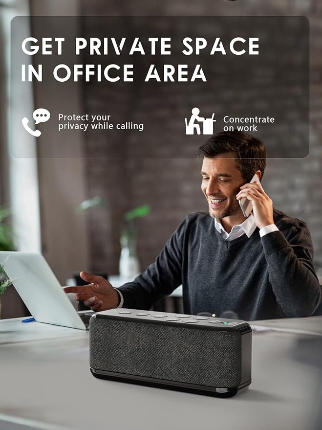 Portable White Noise Machine for Adults & Kids, 42 Soothing Sounds, Rechargeable Travel Sound Machine with Rain & Ocean Sounds, Auto-Off Timer & 8-Level Volume Control – Ideal for Sleep & Focus