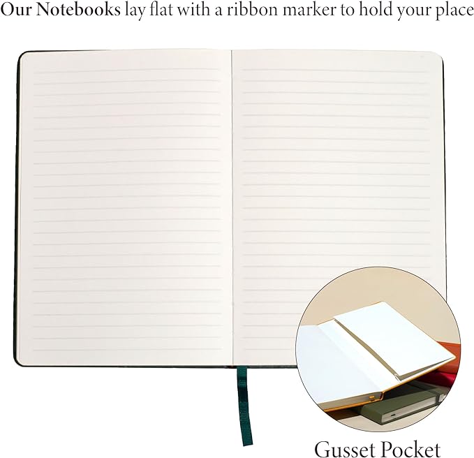 Hardcover Ruled Journal with Thick 100 gsm College Ruled Paper A5 size (8.3 inches x 5.4 inches) - Daily Writing Notebook Journal for Travel, School and Office Use - Diary Journal for Women and Men - Blossom