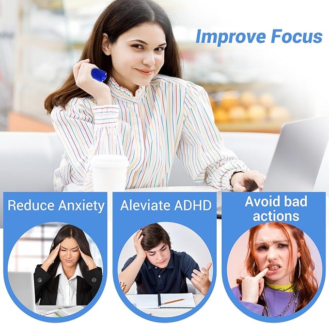 Little Ouchies Fidget Toy, Spike Roller Toy, Adults Pain stim Fidget Toy, Sensory Toy for Anxiety Relief Skin Picking, Press and Rotate Adults Spiky Sensory Toys, Portable ADHD Toys, Novelty Gifts