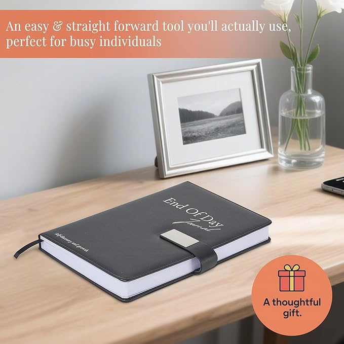 Tayri End of Day Journal - The Five Minute Mind Journal for Men and Women 2025, Daily Guided Journal With Prompts for Gratitude, Self Reflection, Mindfulness, Productivity & Personal Growth